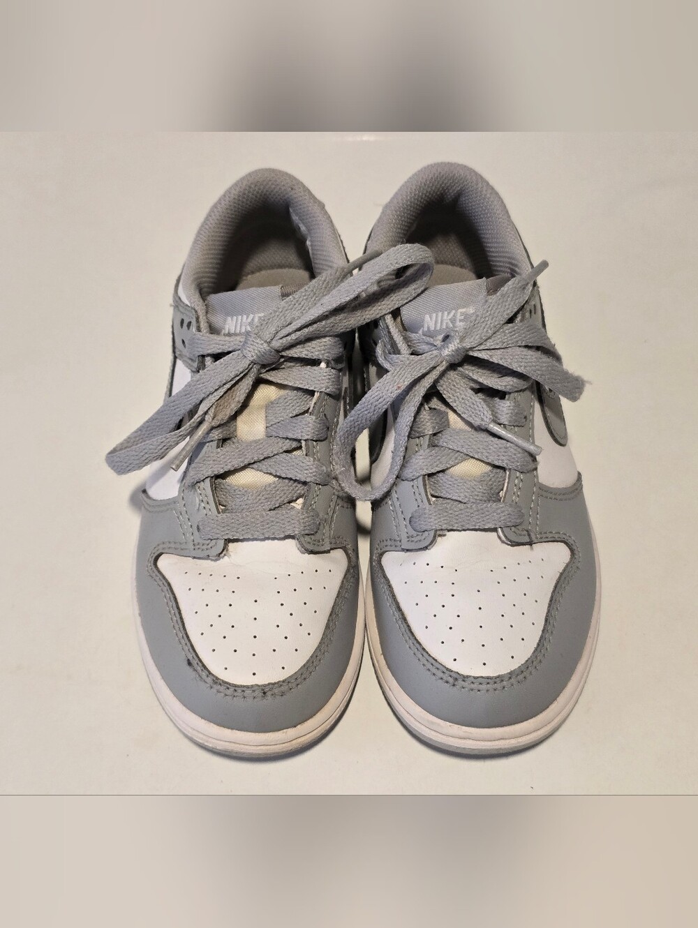 Nike Kids' Gray and White Low-Top Sneakers